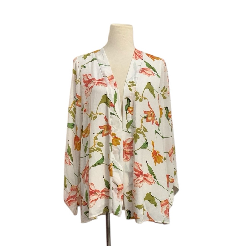 Fever lightweight floral open flowy cardigan